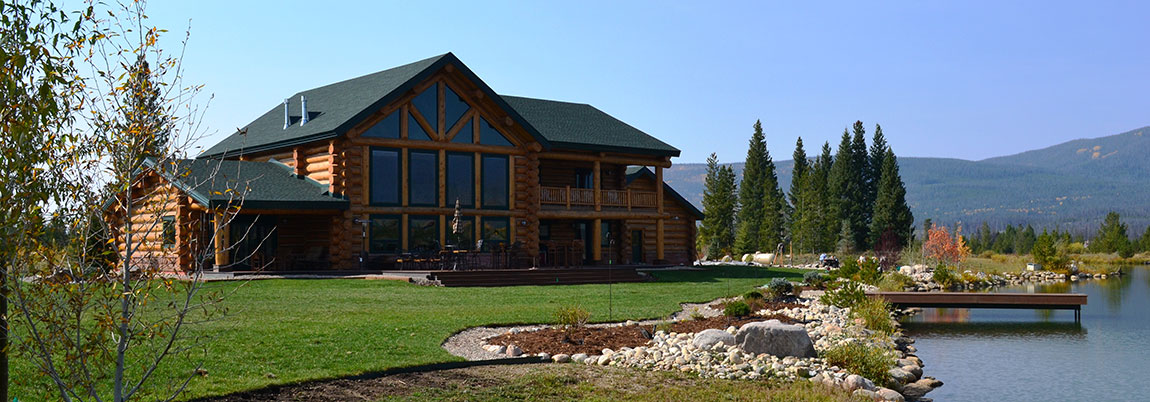 custom log home on Grand Lake in Colorado by Mountain Top Builders